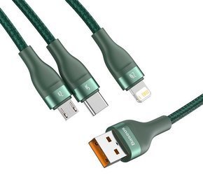 Baseus Flash Series | Kabel 3w1 USB - Micro Type-C Lightning do iPhone 5A 40W 1.2m