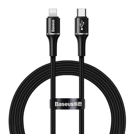 Baseus Halo Data | Podświetlany kabel Type-C - Lightning do iPhone iPad Power Delivery 18W 1m EOL