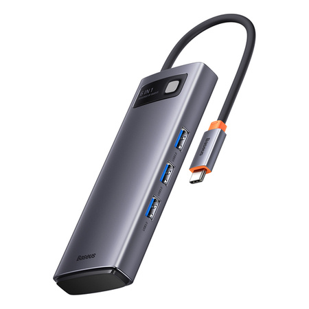 Baseus Metal Gleam 6w1 | Adapter HUB USB-C - 2x HDMI, 3x USB3.0, PD 100W